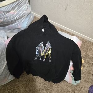 Black Hoodie with Neon Graphic